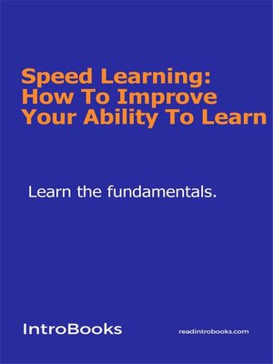 cover image of Speed Learning
